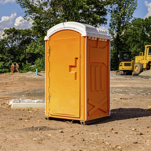 how often are the porta potties cleaned and serviced during a rental period in Wallingford